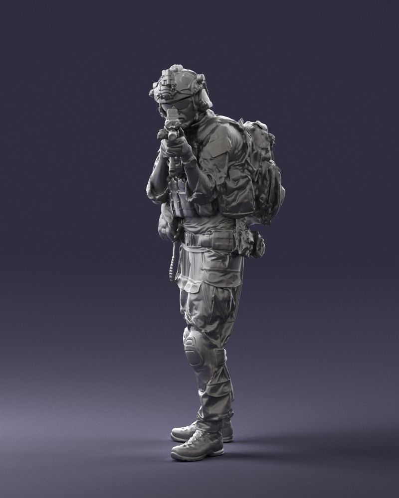 000167 Special Forces Soldier 0722 3dp 3D print model_10
