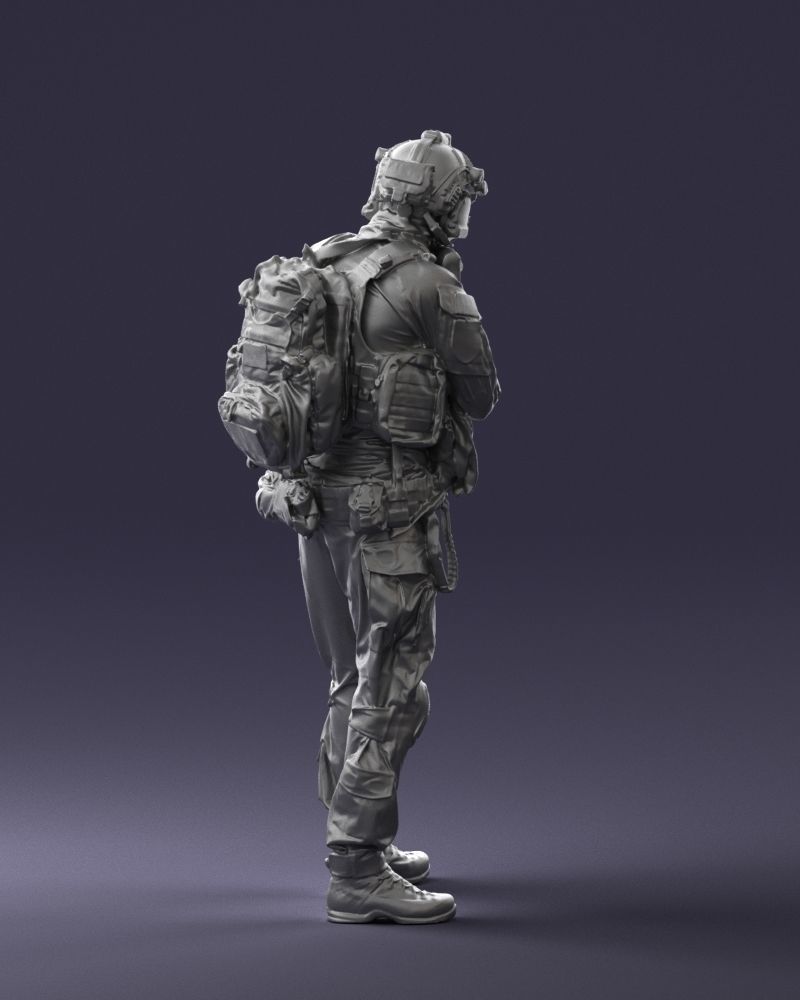 000167 Special Forces Soldier 0722 3dp 3D print model_4