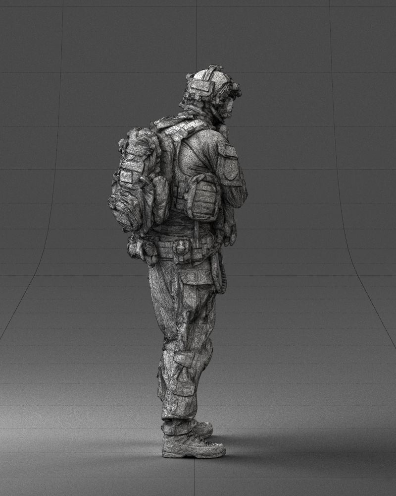 000167 Special Forces Soldier 0722 3dp 3D print model_5
