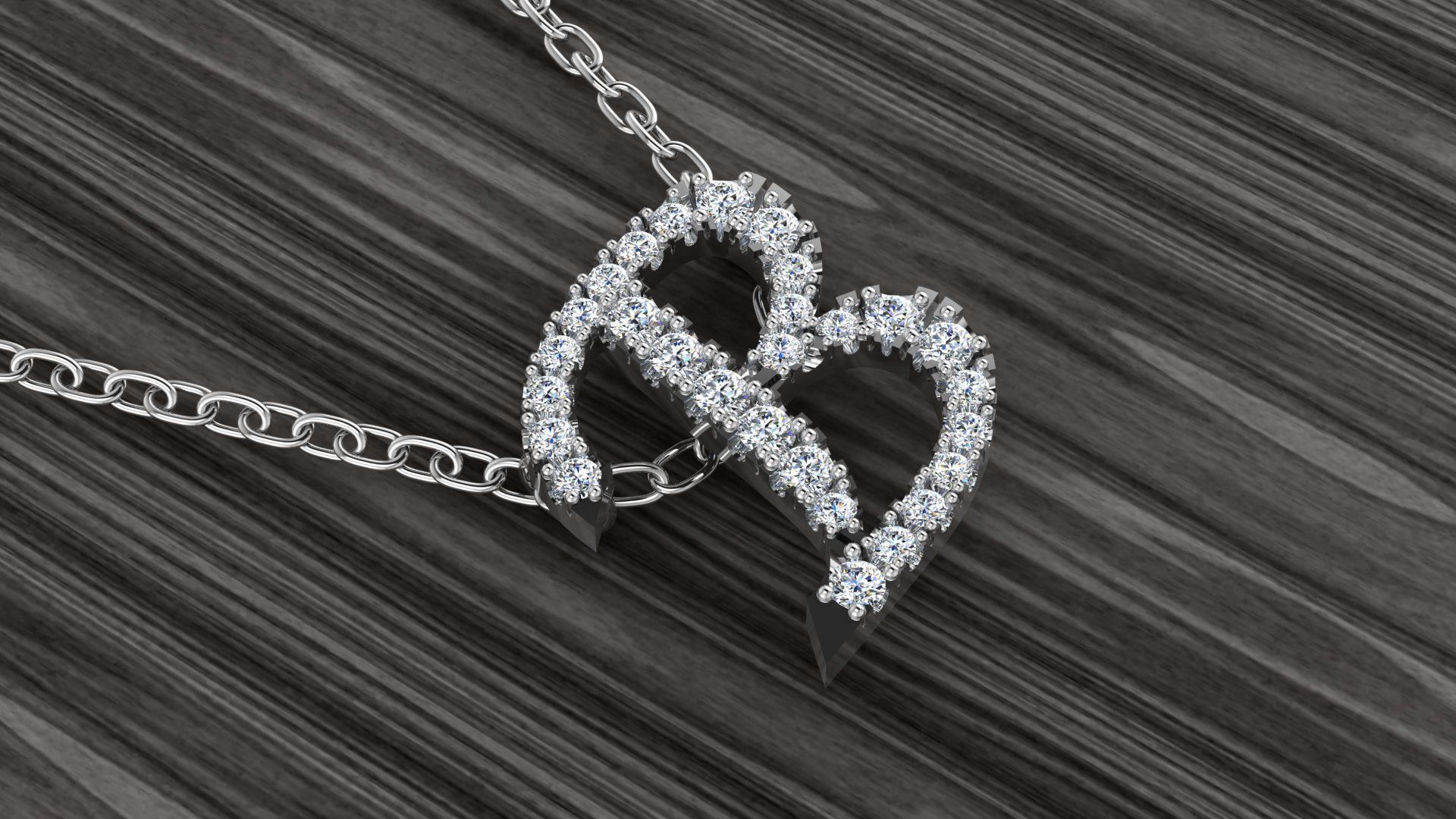 Jewelry Alphabet Pendant B 3D print model_4