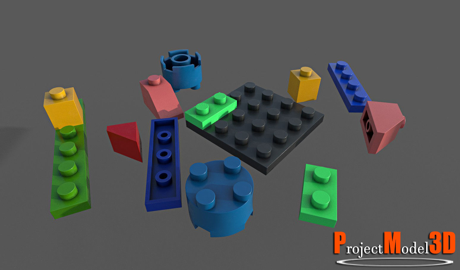 Building Block-Pack002 Low-poly 3D model_16