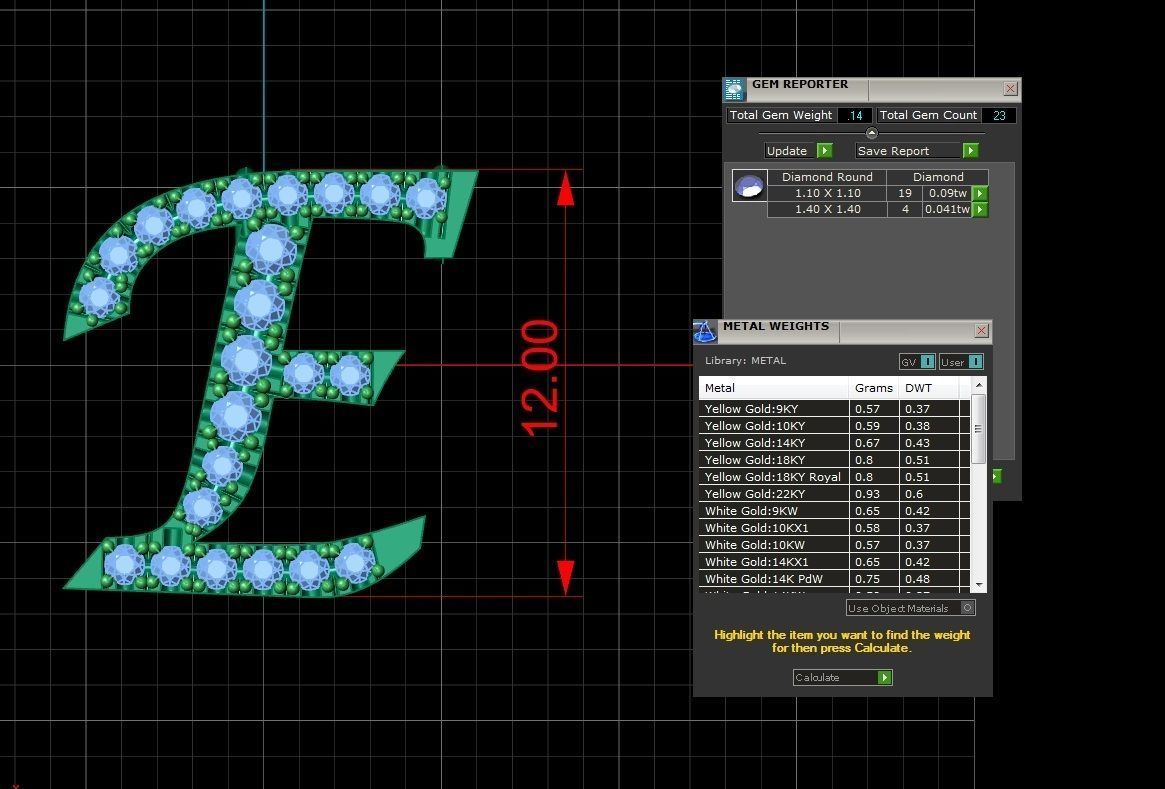 Jewelry Alphabet Pendant E 3D print model_1