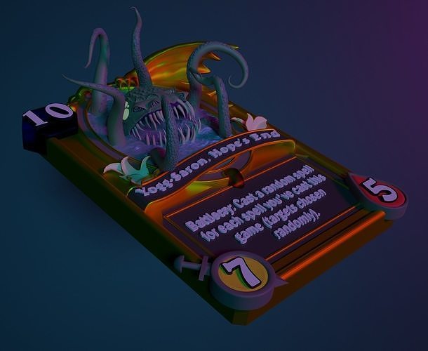 Yogg Saron 3D card 3D print model