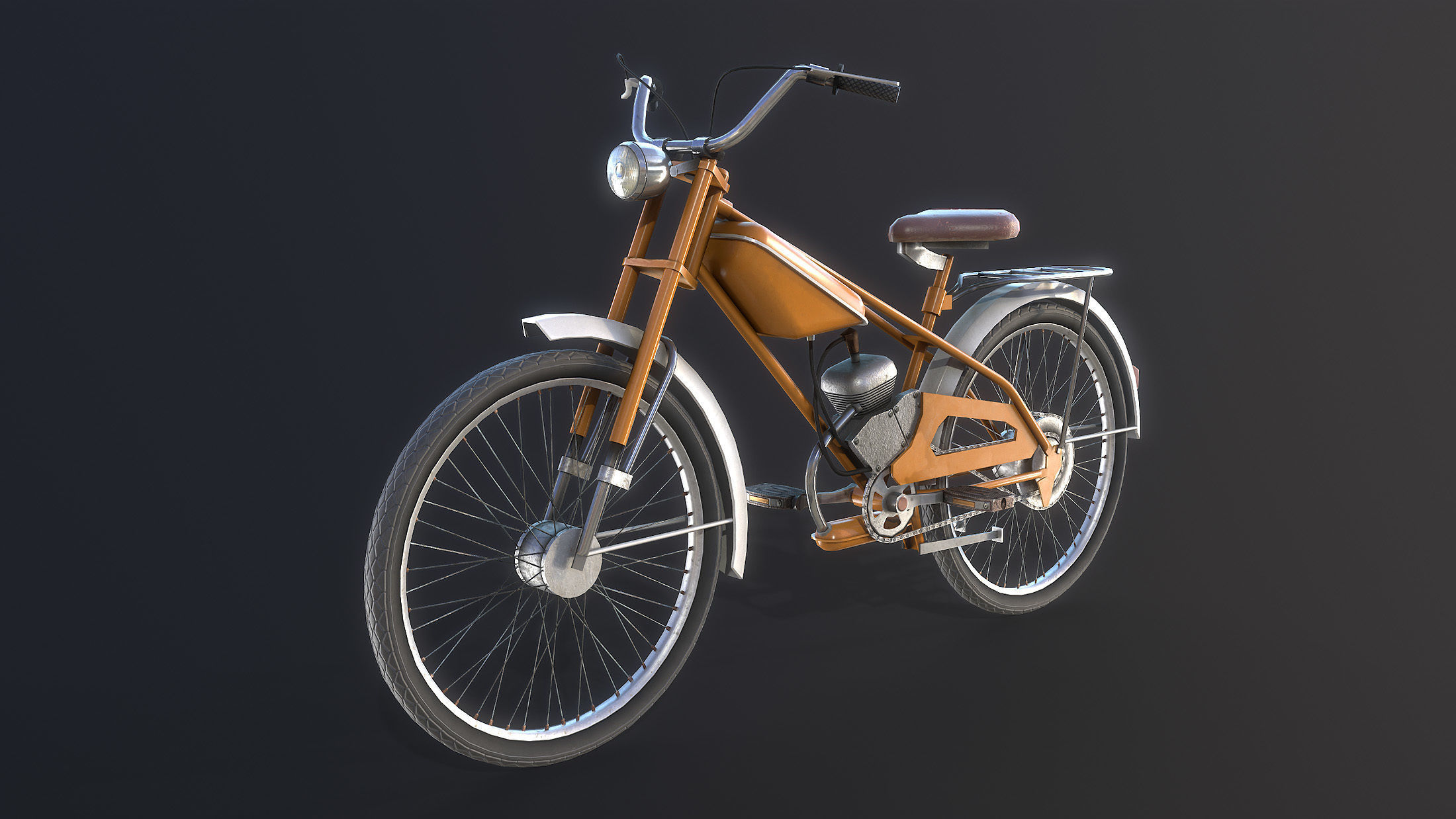 ZIF-77 Moped Low-poly Low-poly 3D model_1