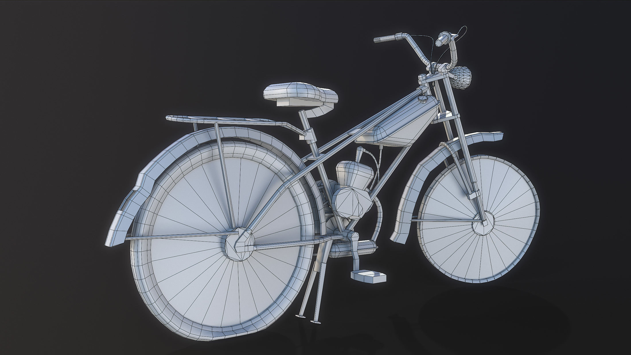 ZIF-77 Moped Low-poly Low-poly 3D model_15