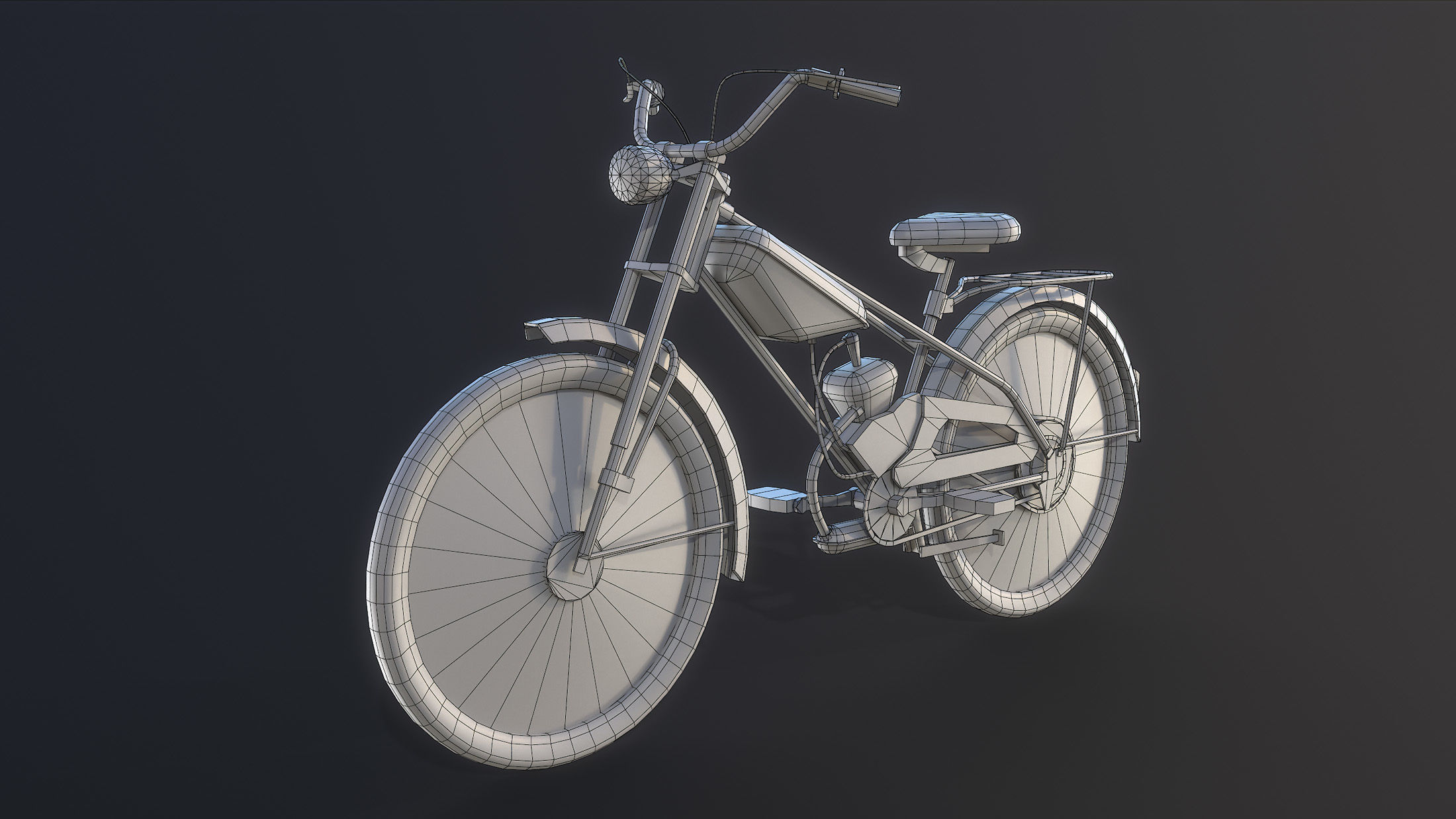 ZIF-77 Moped Low-poly Low-poly 3D model_7