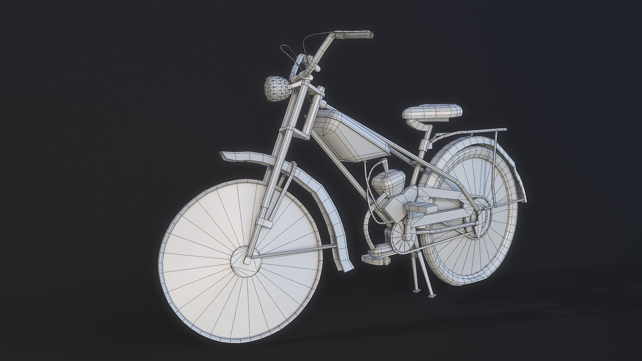 ZIF-77 Moped Low-poly Low-poly 3D model_14
