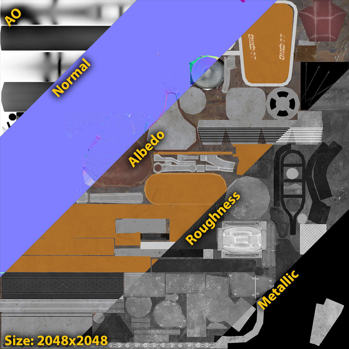 ZIF-77 Moped Low-poly Low-poly 3D model_16