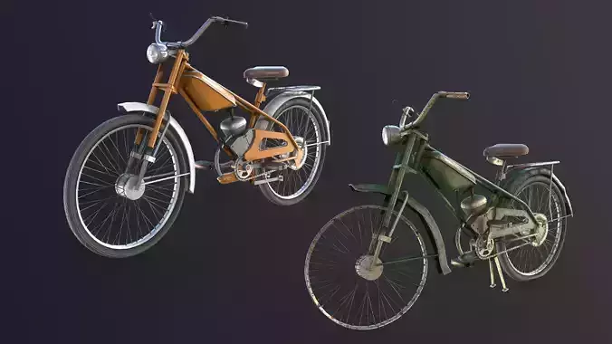 ZIF-77 Moped Low-poly Low-poly 3D model