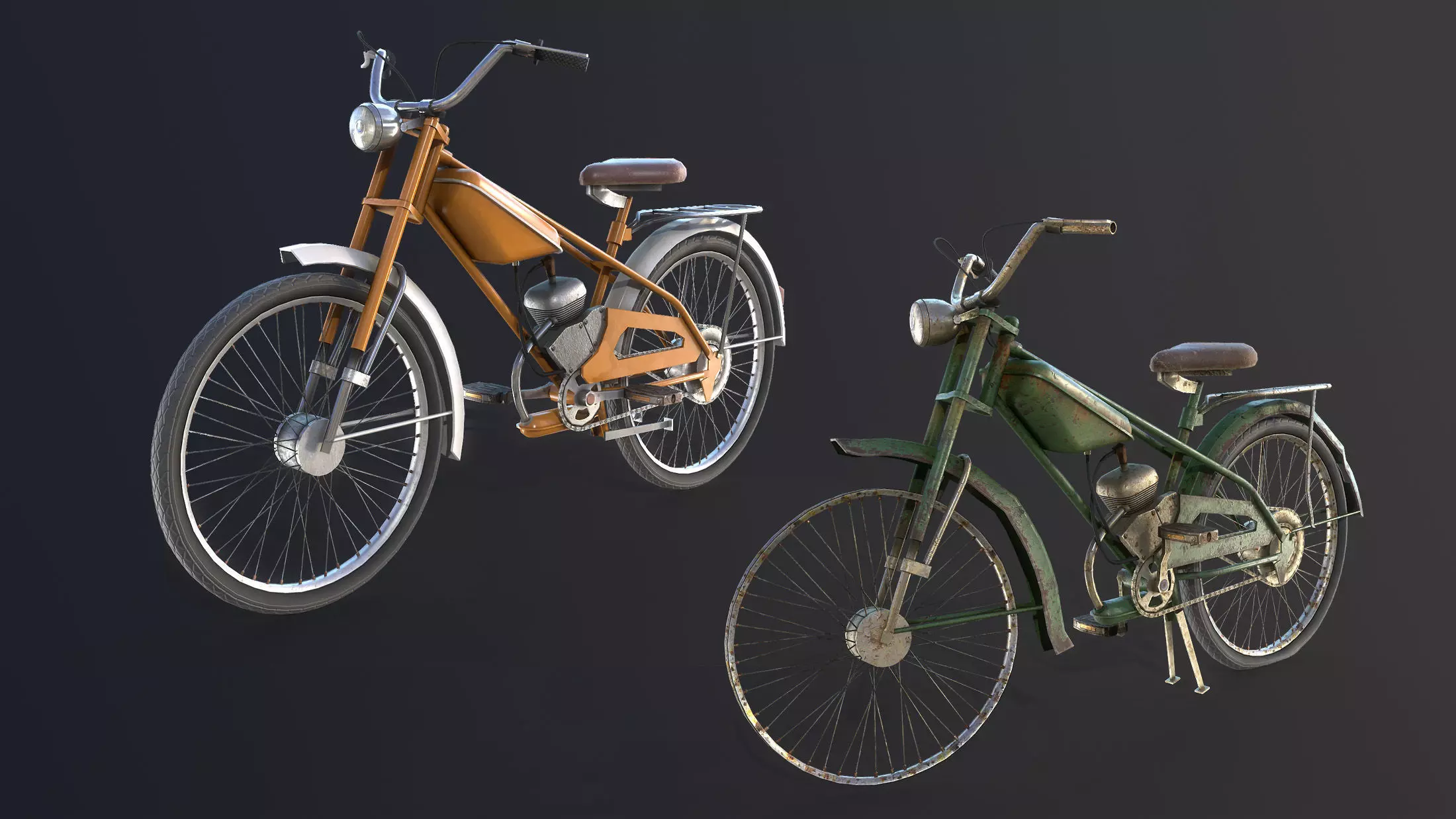 ZIF-77 Moped Low-poly Low-poly 3D model_0