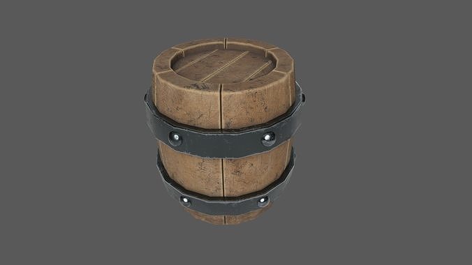 Stylized Medieval Market Tent and Food Crates Low-poly 3D model 5