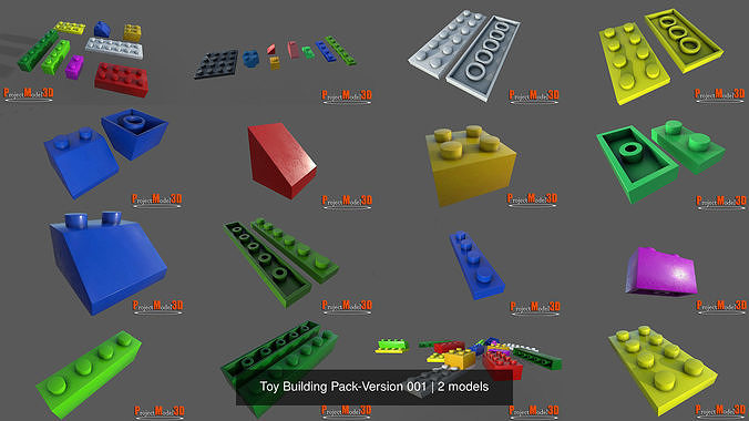 Toy Building Pack-Version 001 3D Model Collection