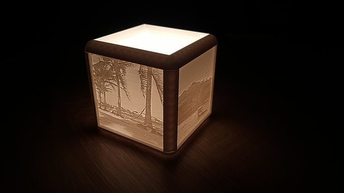 Lithophane candle lamp with own photo 3D print model