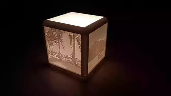 Lithophane candle lamp with own photo