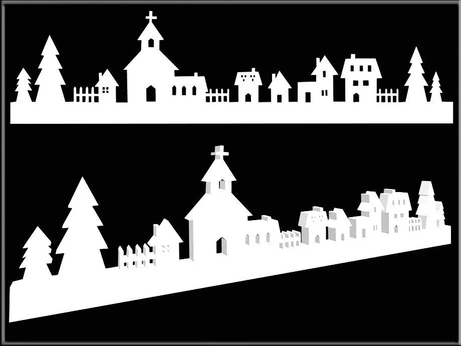 Winter House Low-poly 3D model_0