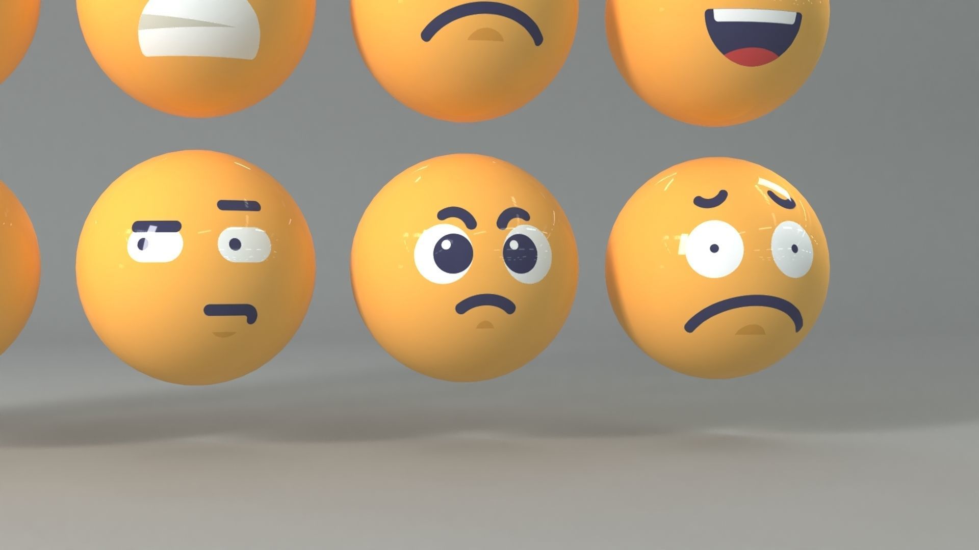21 Social Media Emoji - 3D model 3D model_7