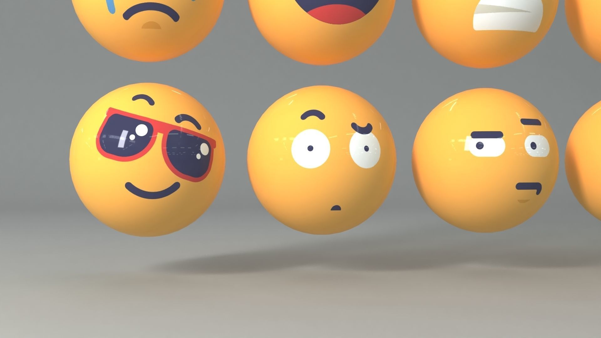 21 Social Media Emoji - 3D model 3D model_6