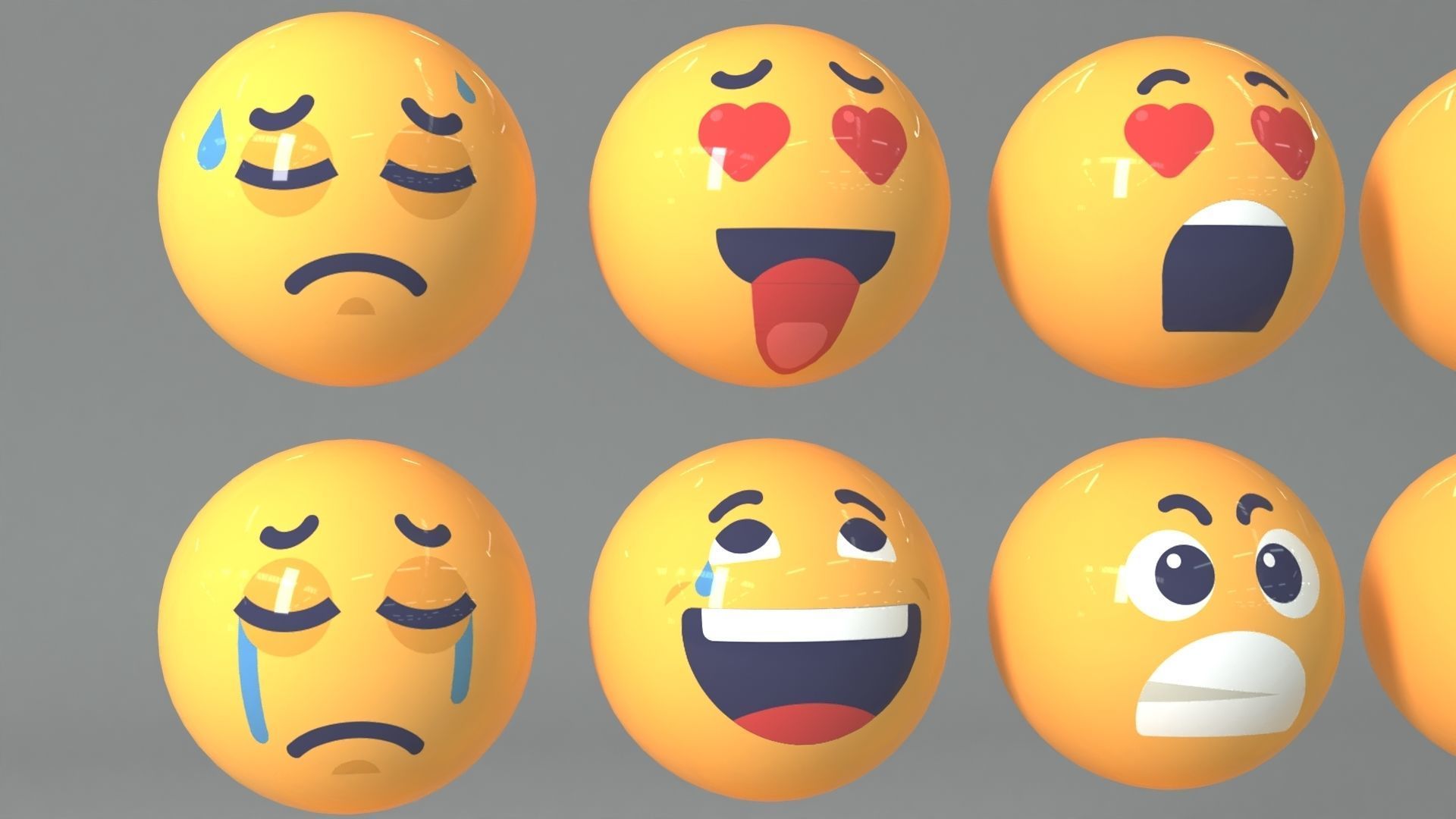 21 Social Media Emoji - 3D model 3D model_5