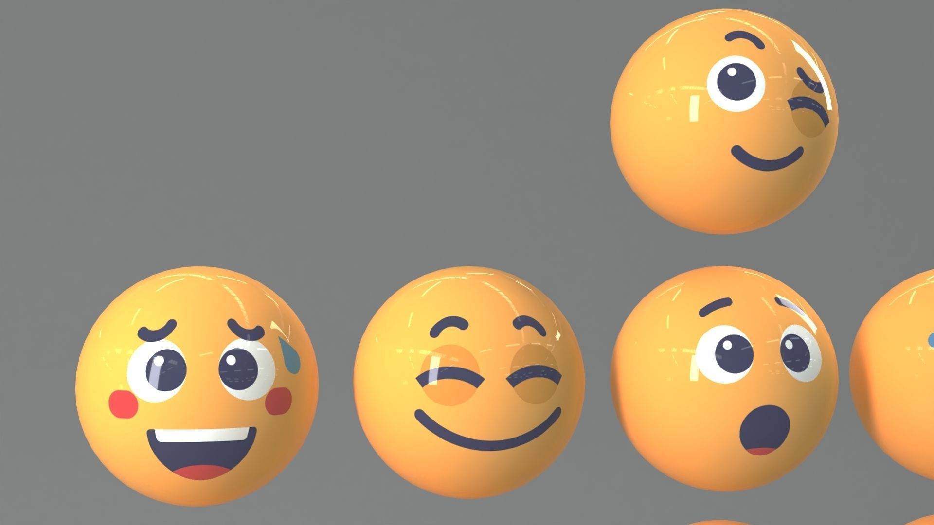 21 Social Media Emoji - 3D model 3D model_2