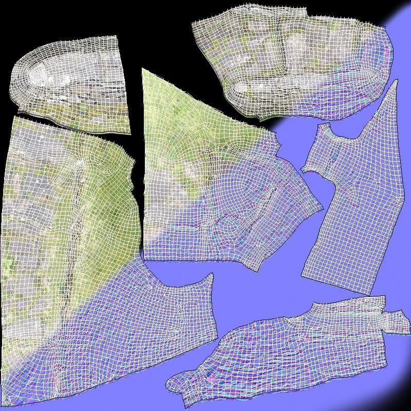 Stone steps Low-poly 3D model_12