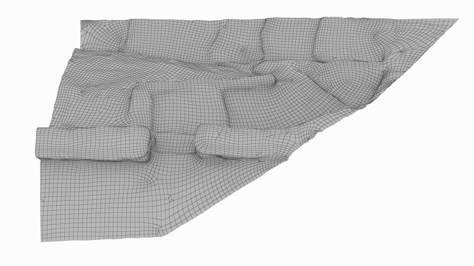 Stone steps Low-poly 3D model_11