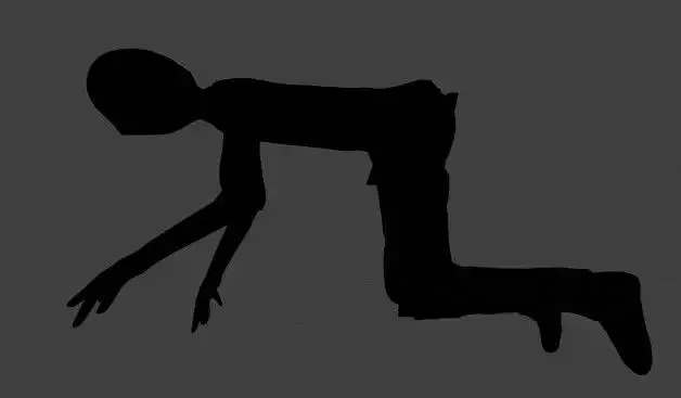 Man crawling Free 3D model