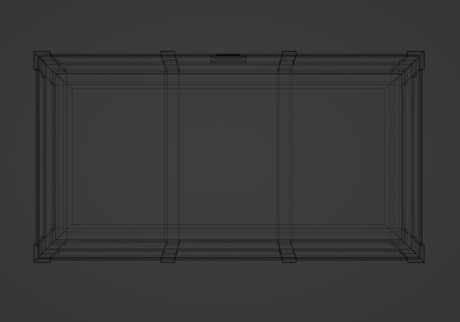 Old Wood Chest Low-poly 3D model_9