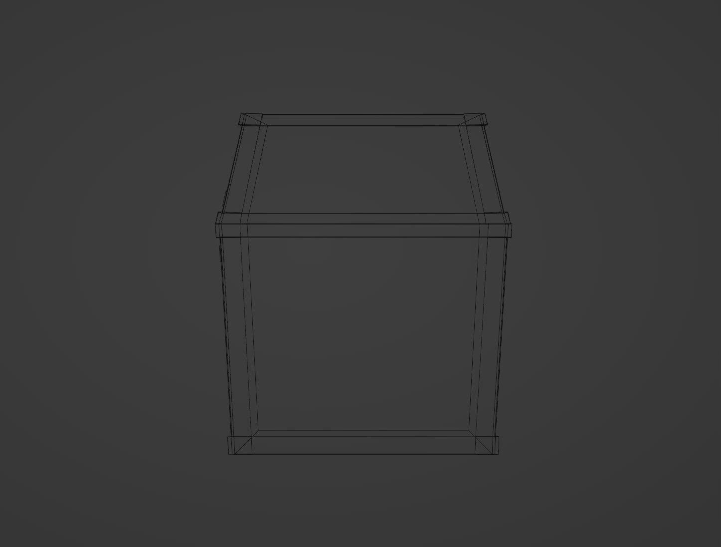 Old Wood Chest Low-poly 3D model_11