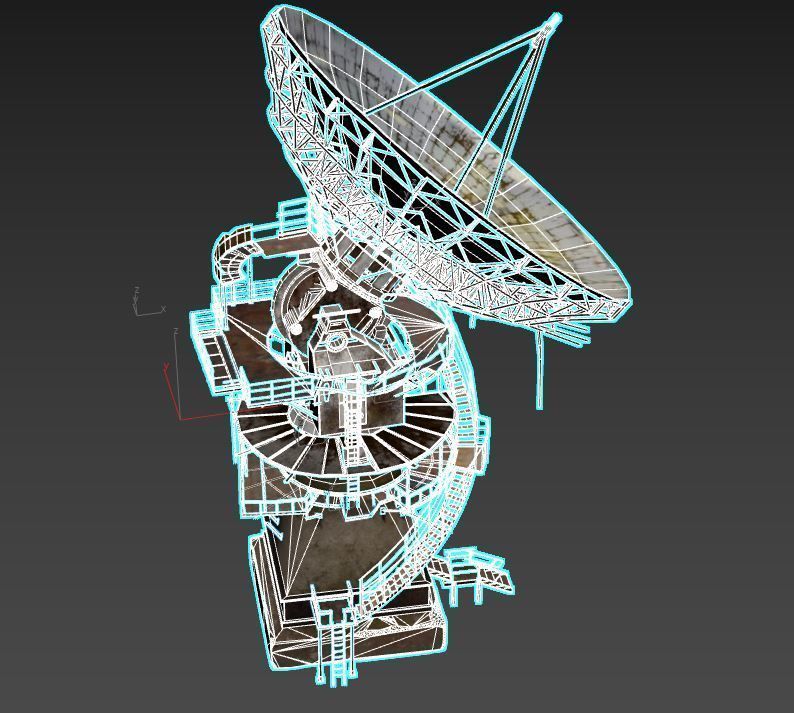 Abandoned Radar Station-Satellite Dish 3D model_14