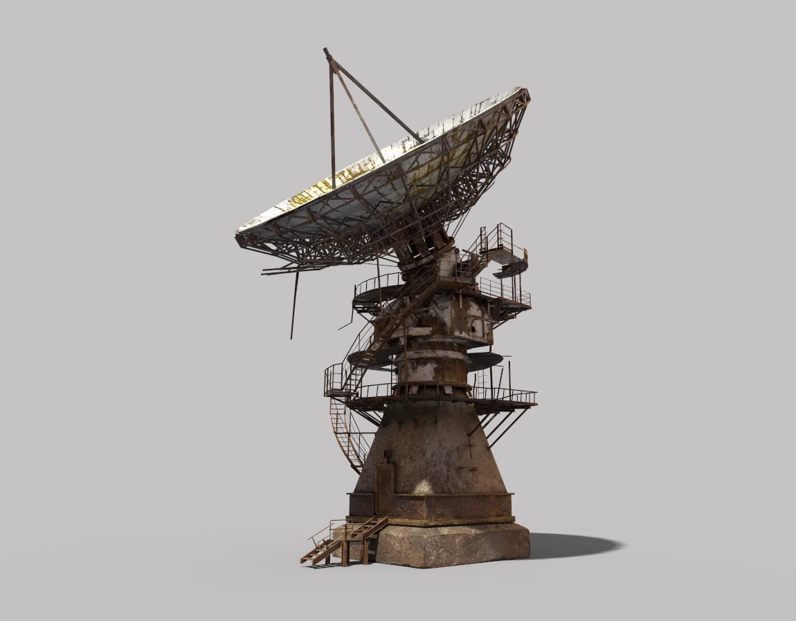 Abandoned Radar Station-Satellite Dish 3D model_9