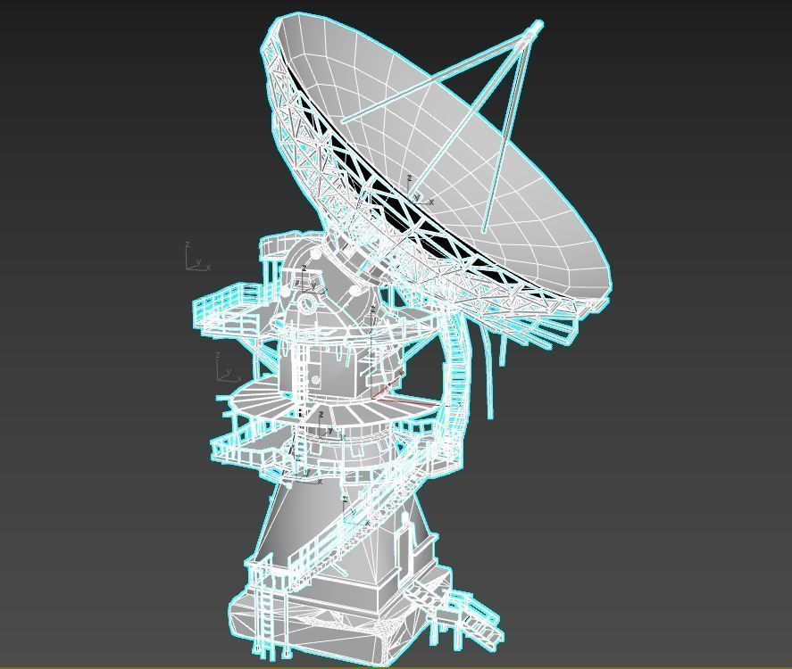 Abandoned Radar Station-Satellite Dish 3D model_15
