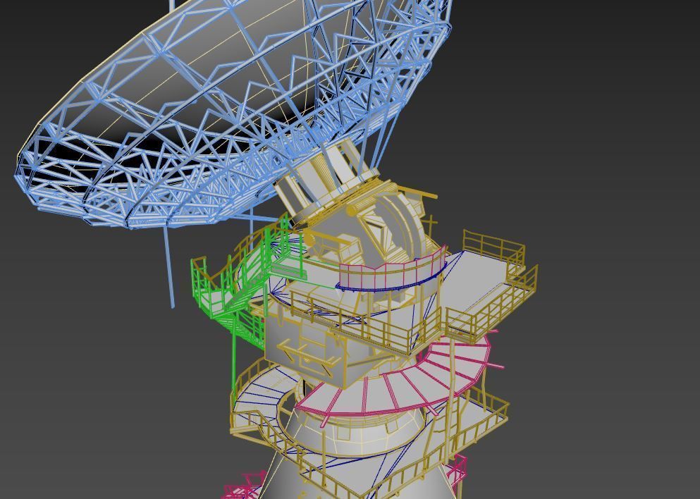 Abandoned Radar Station-Satellite Dish 3D model_16