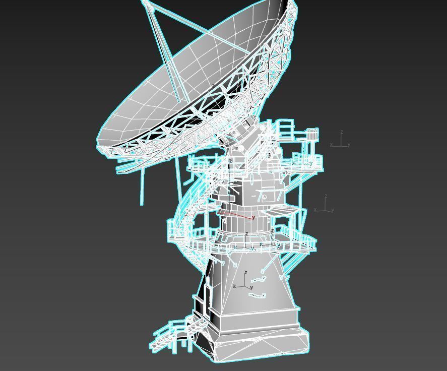 Abandoned Radar Station-Satellite Dish 3D model_18