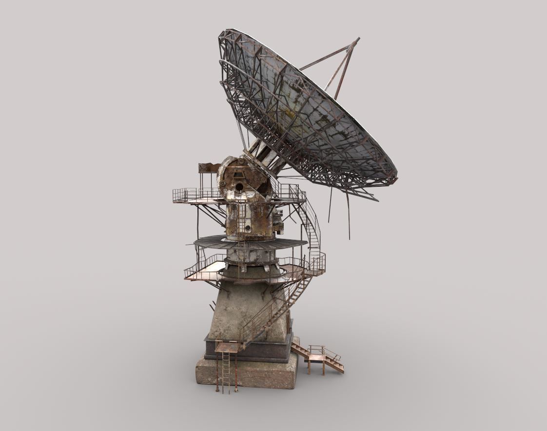 Abandoned Radar Station-Satellite Dish 3D model_12