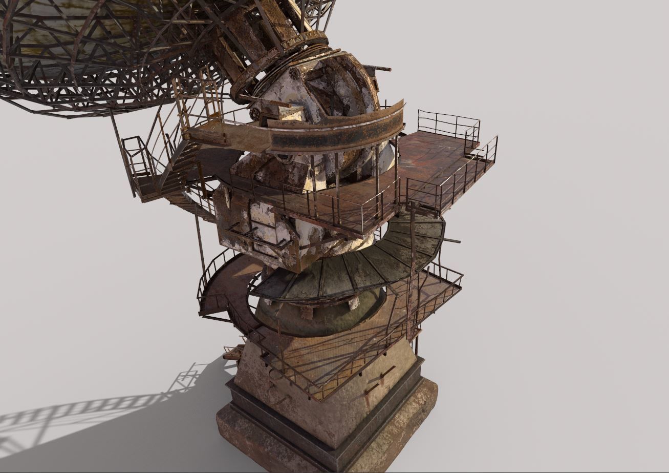 Abandoned Radar Station-Satellite Dish 3D model_13