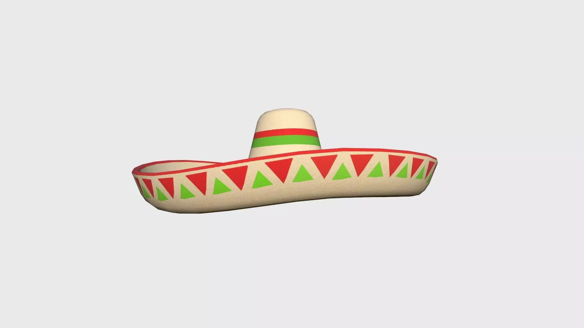 Mexican Hat 03 Sombrero - Character Design Fashion Low-poly 3D model