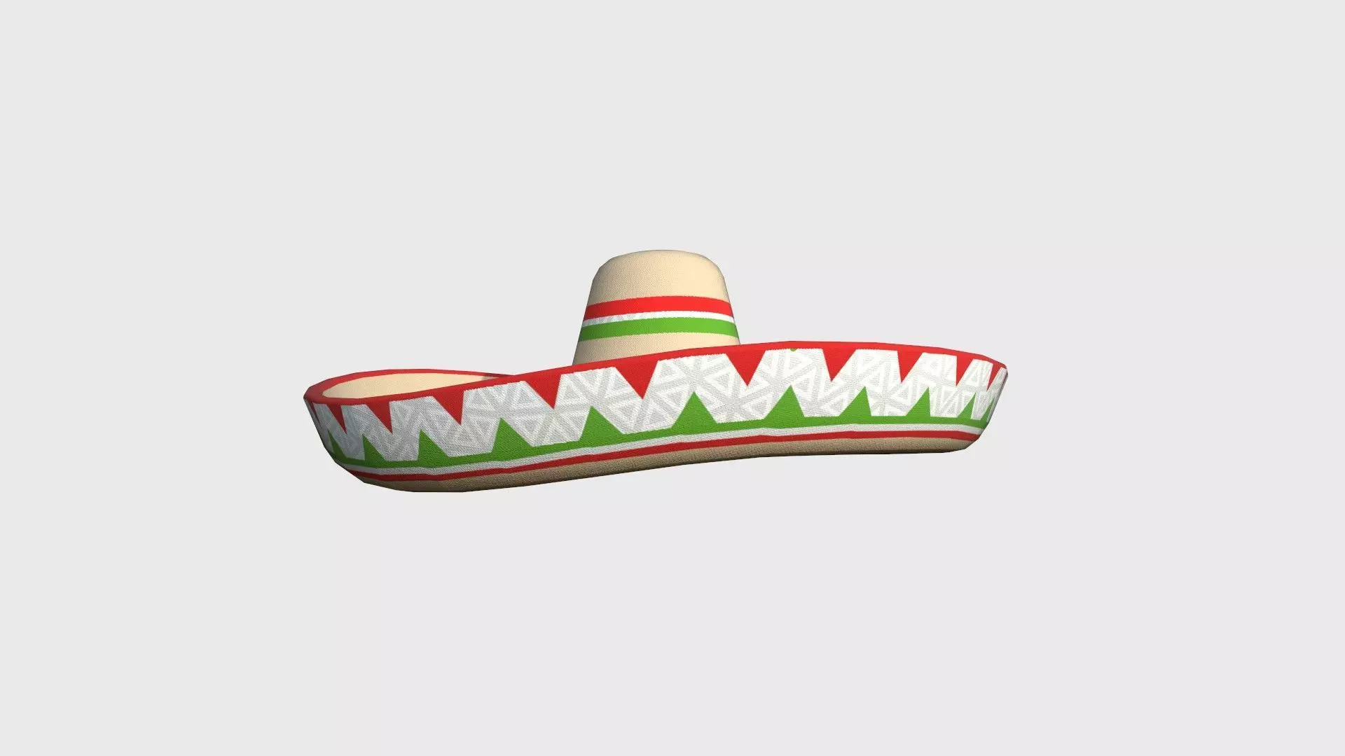 Mexican Hat 05 Sombrero - Character Design Fashion Low-poly 3D model