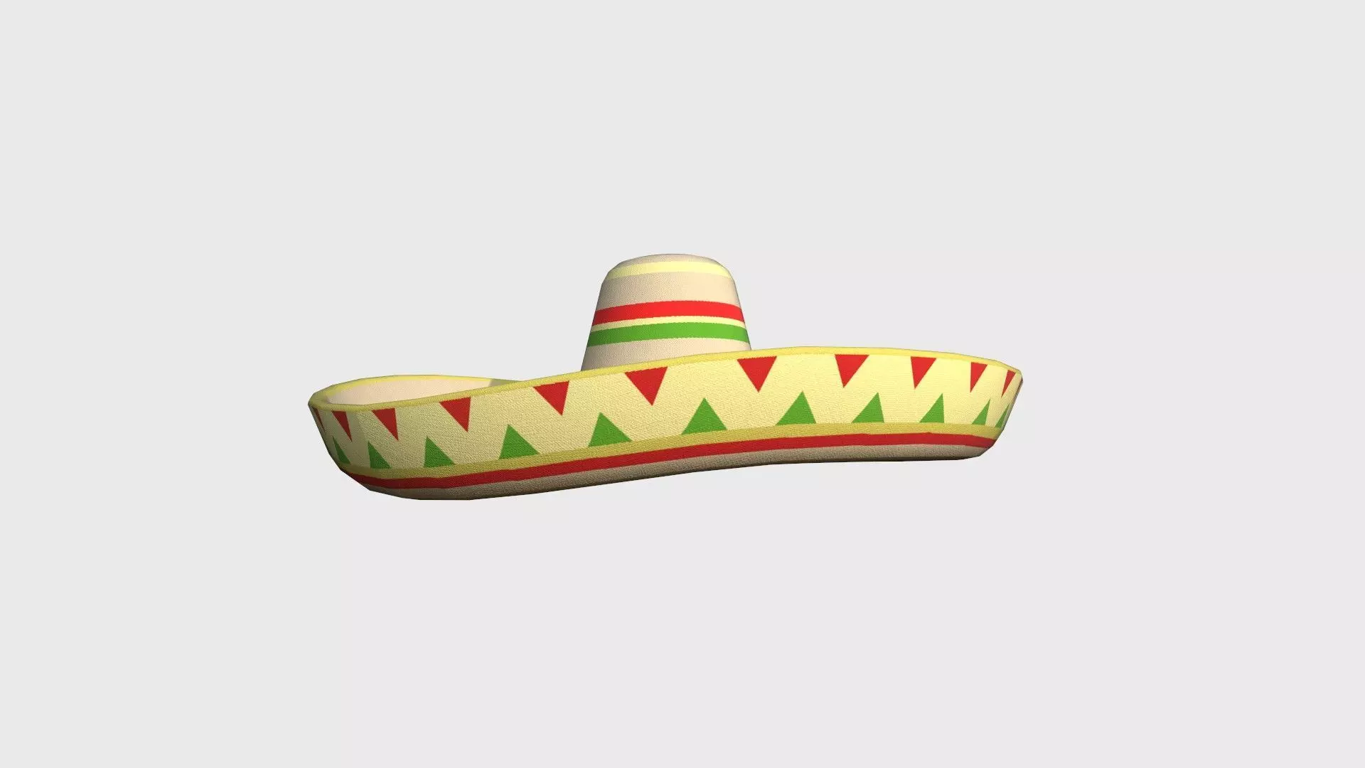 Mexican Hat 06 Sombrero - Character Design Fashion Low-poly 3D model
