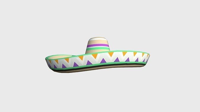 Mexican Hat 07 Sombrero - Character Design Fashion Low-poly 3D model
