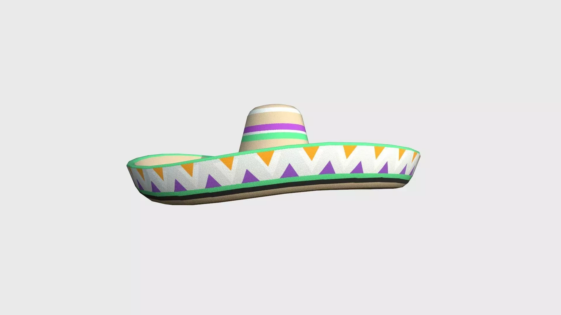 Mexican Hat 07 Sombrero - Character Design Fashion Low-poly 3D model
