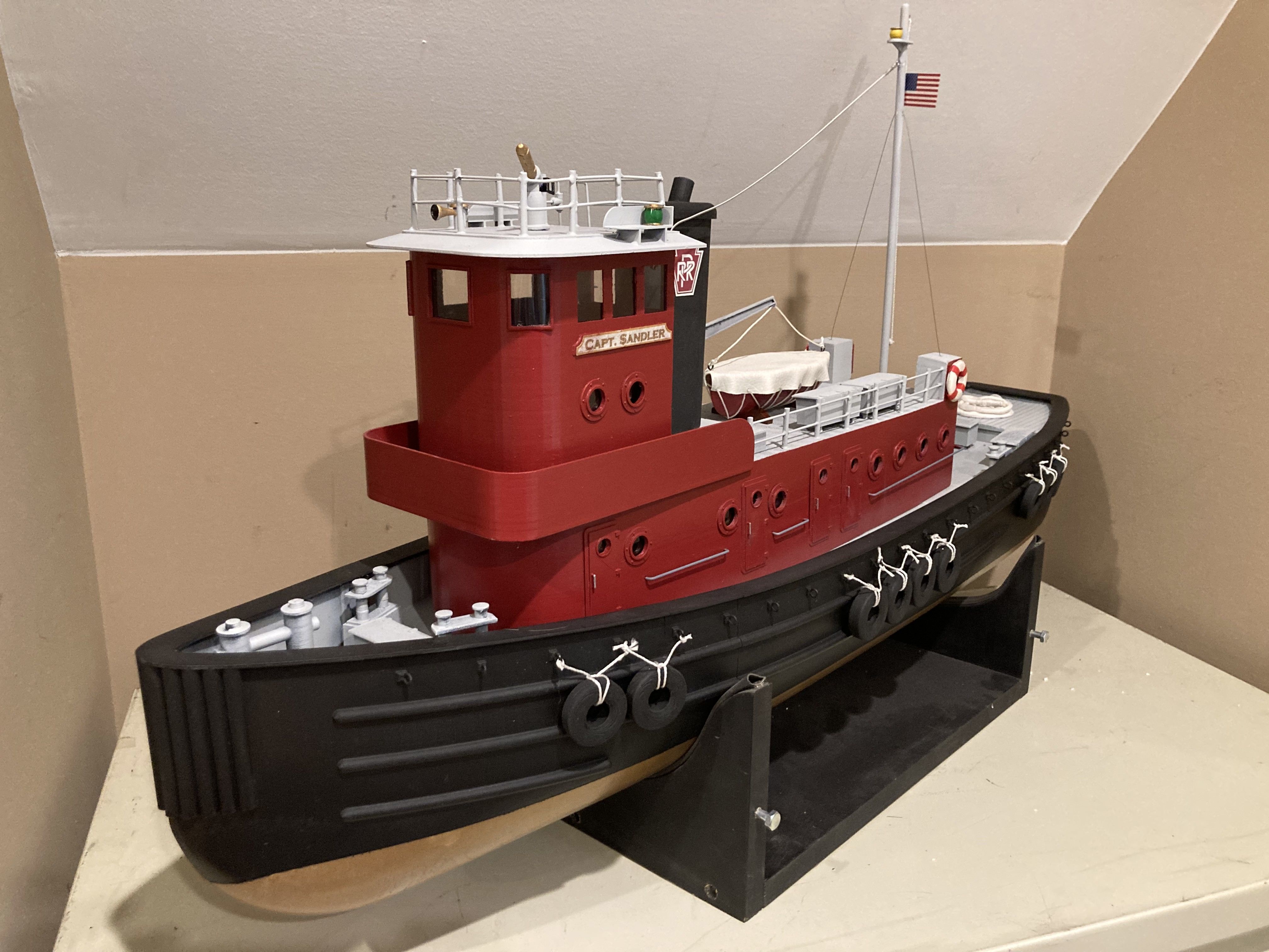 32nd Scale RC Tugboat  3D print model_3