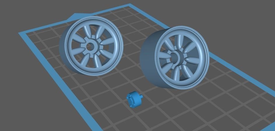 Kyosho Nissan Skyline gt-r2000 Wheels Repair Set 3D print model_8
