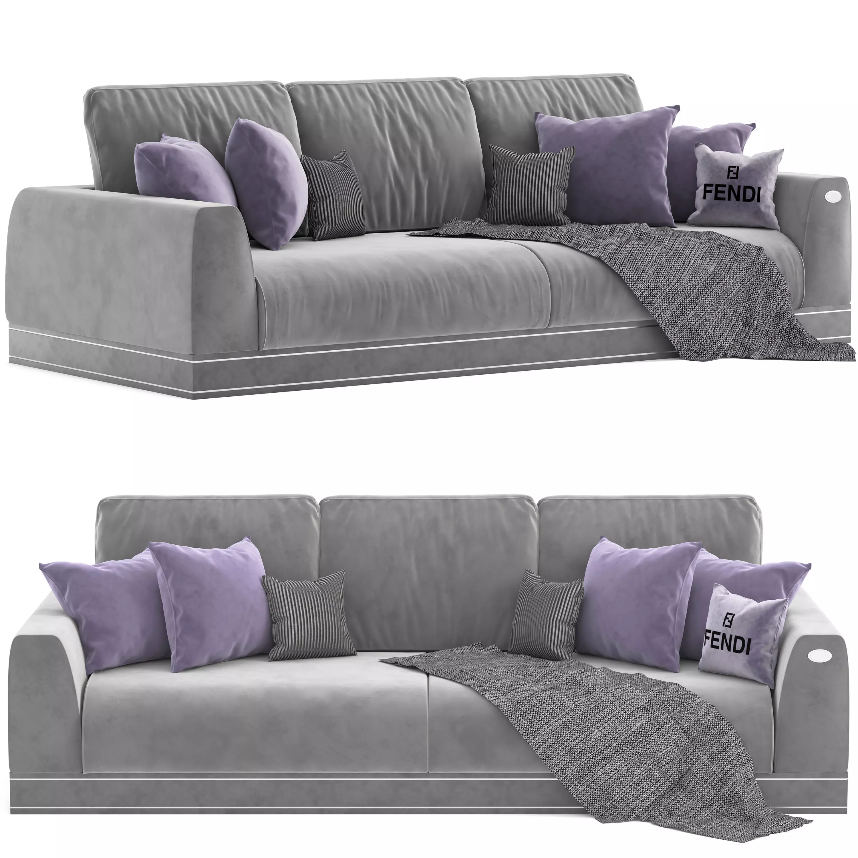 Fendi Casa Tudor Sofa 3D model