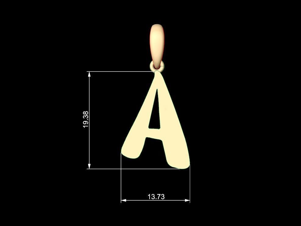 Initial Letters Pendant The Historich A 3D print model_4