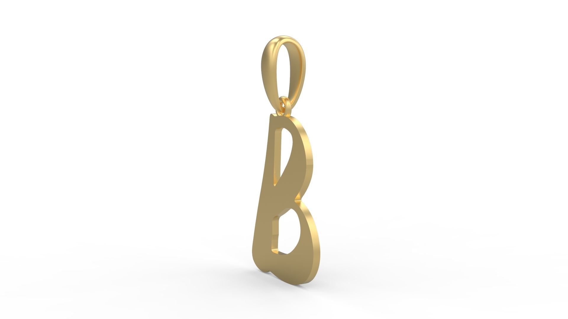 Initial Letters Pendant The Historich B 3D print model_1