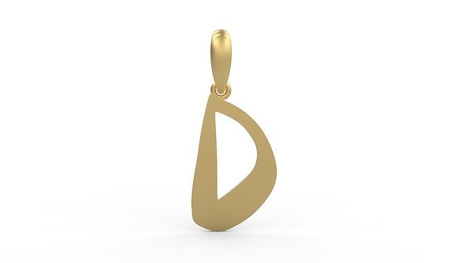 Initial Letters Pendant The Historich D 3D print model