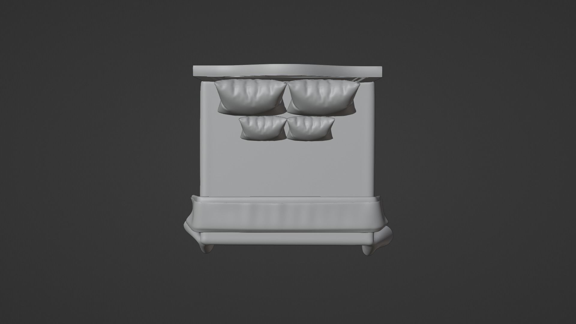 Bed 3 Model 3D model_8