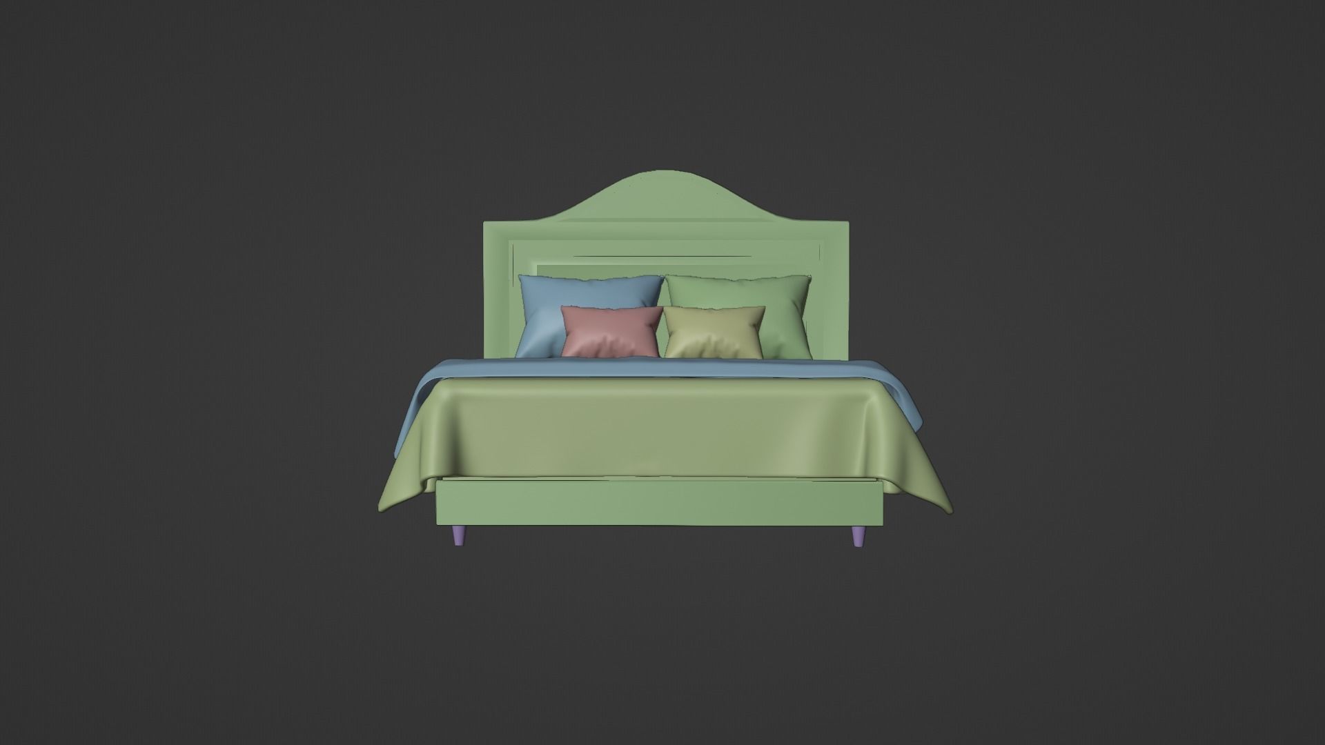 Bed 3 Model 3D model_4
