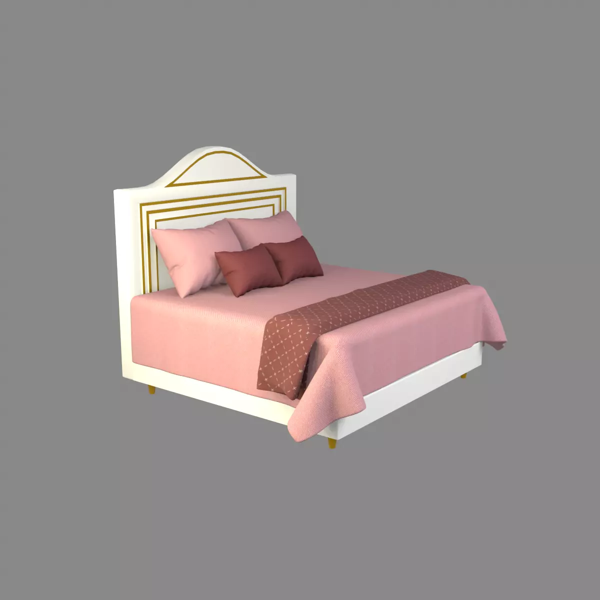 Bed 3 Model 3D model_0