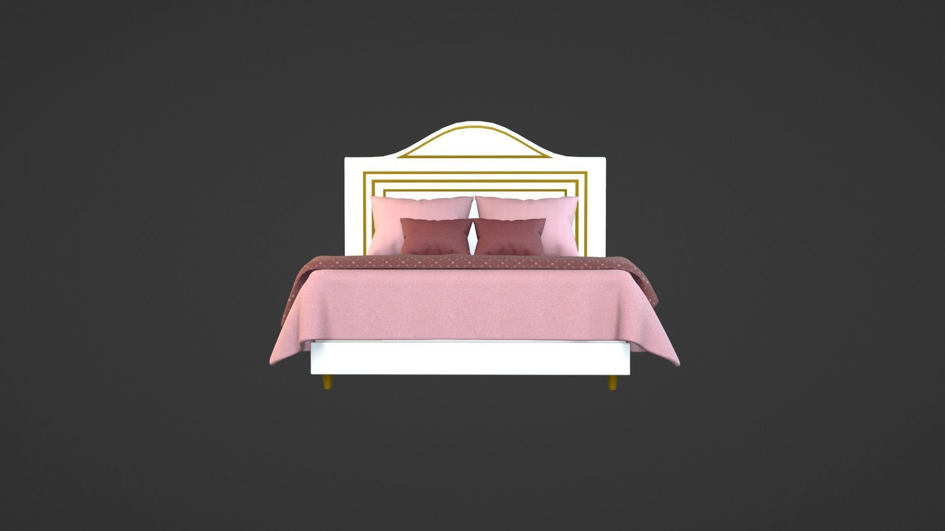 Bed 3 Model 3D model_6
